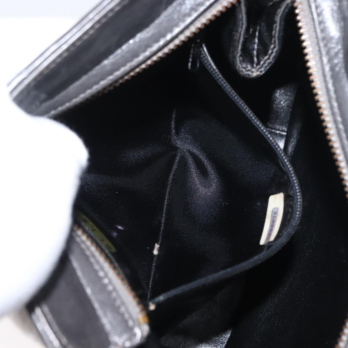 Chanel Vintage Shoulder Bag Satin, GRAY, SATIN, Shoulder bag