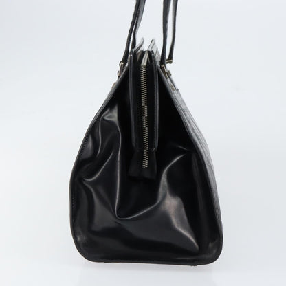 Salvatore Ferragamo Gancini Tote Leather, BLACK, LEATHER, Tote bag