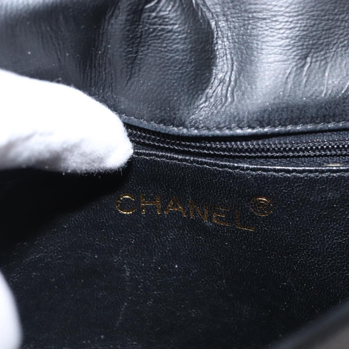 Chanel Vintage CC Stitch Flap Bag Patent, BLACK, PATENT_LEATHER, Shoulder bag