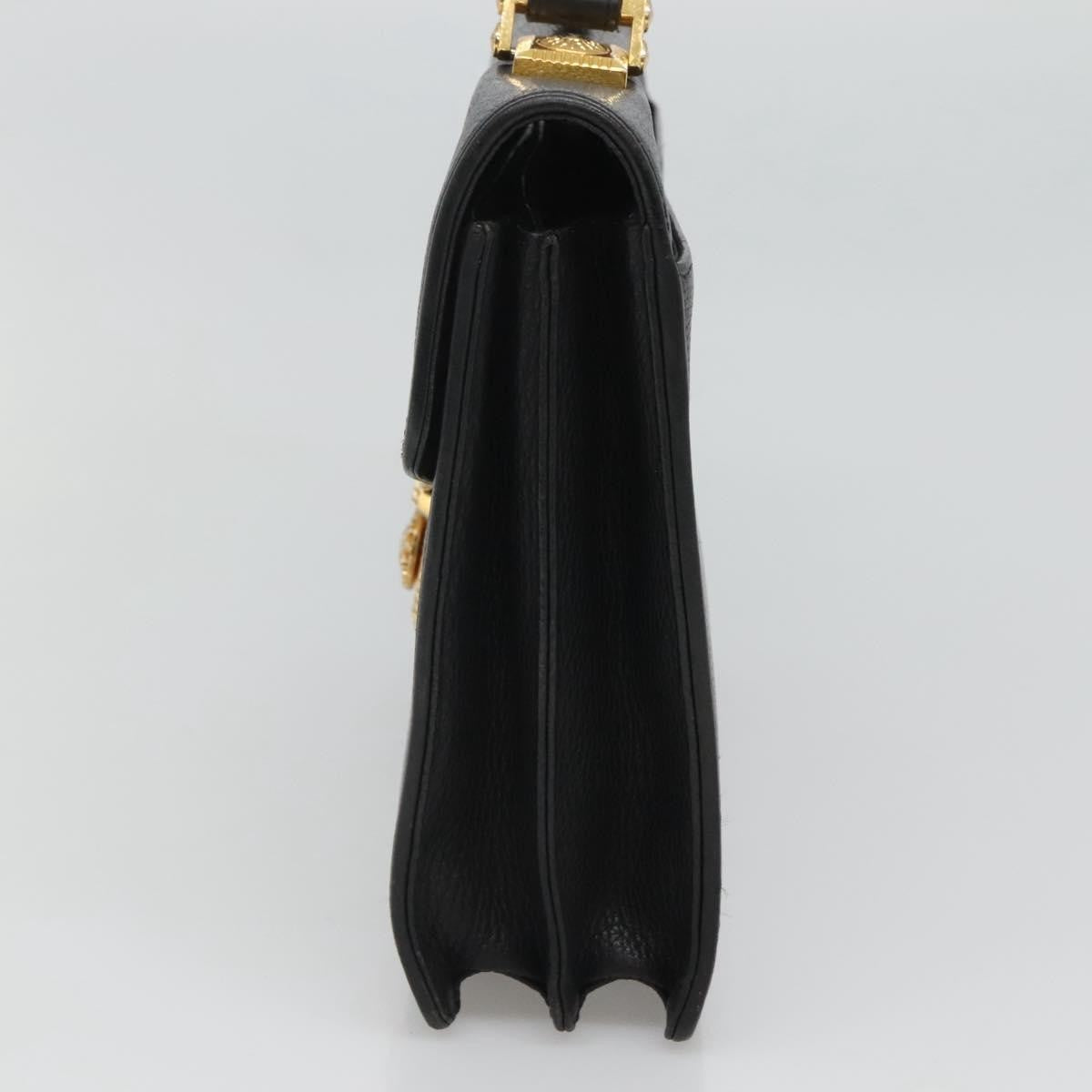 Versace Vintage Sun handbag Leather, BLACK, LEATHER, Handbag