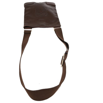 Loewe Anagram Shoulder Bag Leather, BROWN, LEATHER, Shoulder bag