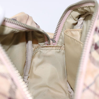 Burberry Nova Check Blue Label Nylon, PINK, NYLON, Shoulder bag