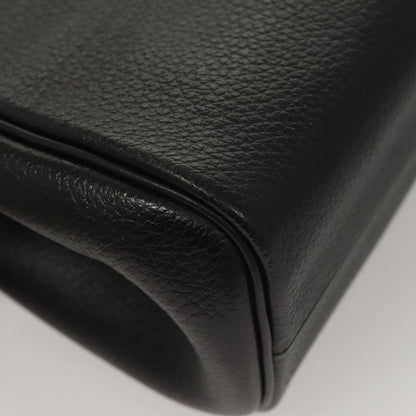 Burberry Vintage Handbag Leather, BLACK, LEATHER, Handbag