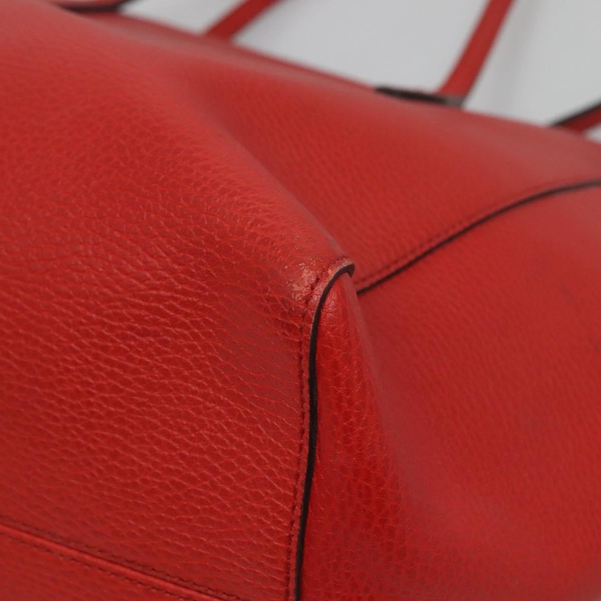 Gucci Swing Tote Leather, RED, LEATHER, Tote bag