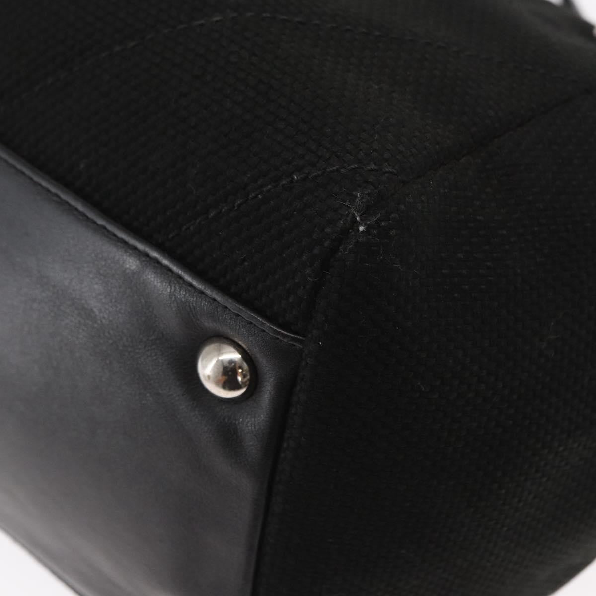 Chanel Vintage CC Charm Tote Chevron Canvas, BLACK, CANVAS, Tote bag