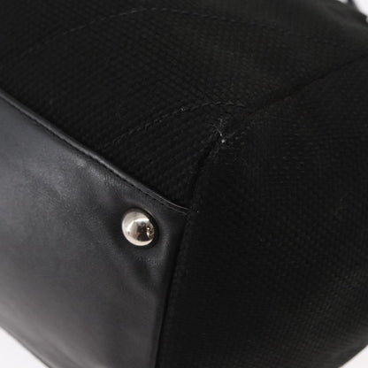 Chanel Vintage CC Charm Tote Chevron Canvas, BLACK, CANVAS, Tote bag