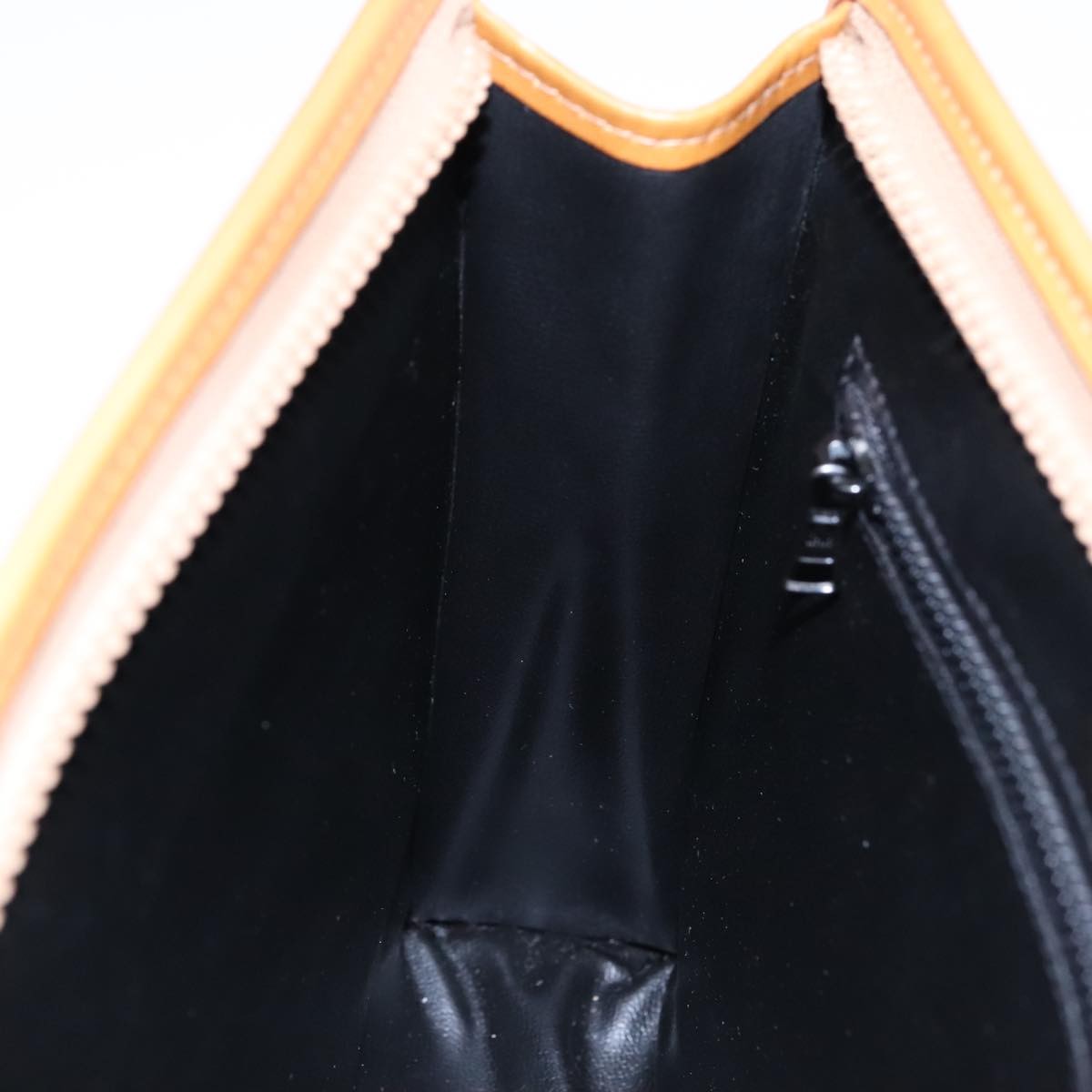 Celine Logo Triomphe Pouch Leather, BLACK, LEATHER, Clutche & pouche