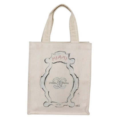Chanel Cruise Tote Printed Canvas, BEIGE, CANVAS, Tote bag