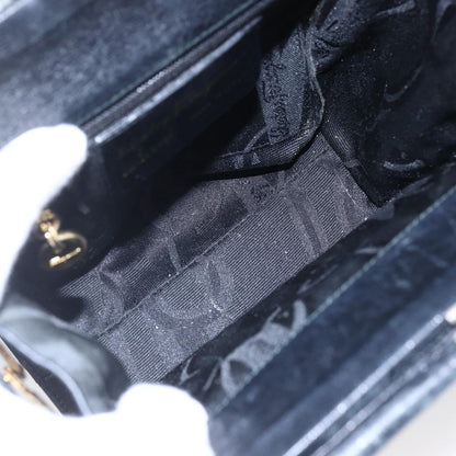 Salvatore Ferragamo Vintage Shoulder Bag Leather, BLACK, LEATHER, Shoulder bag