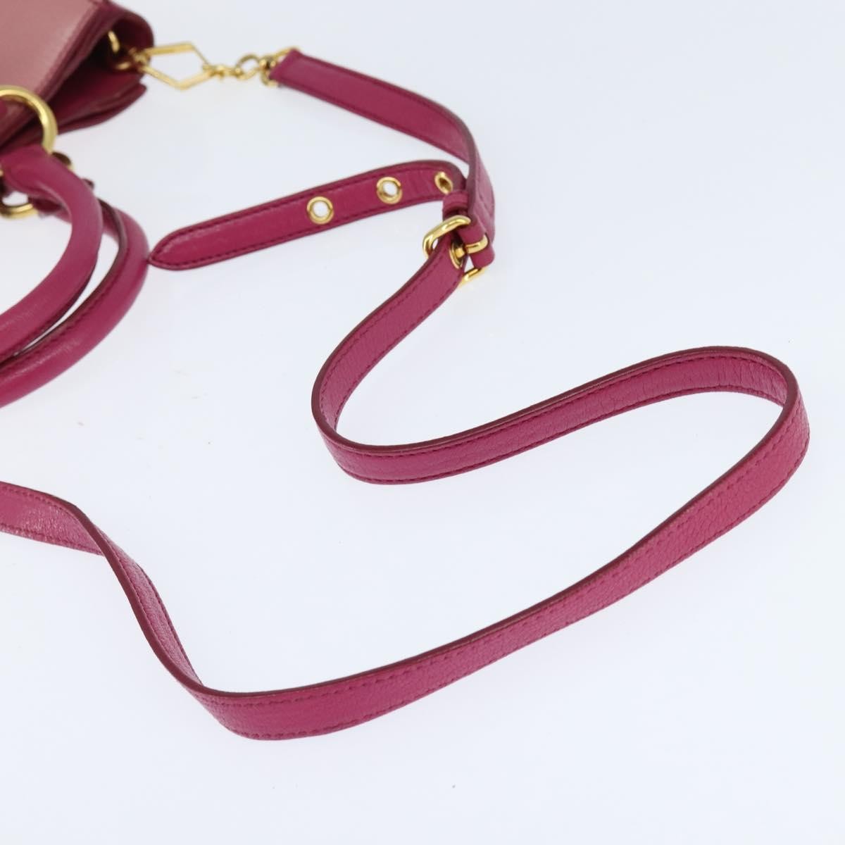 Miu Miu Madras Convertible Lock Tote Leather, PINK, LEATHER, Handbag