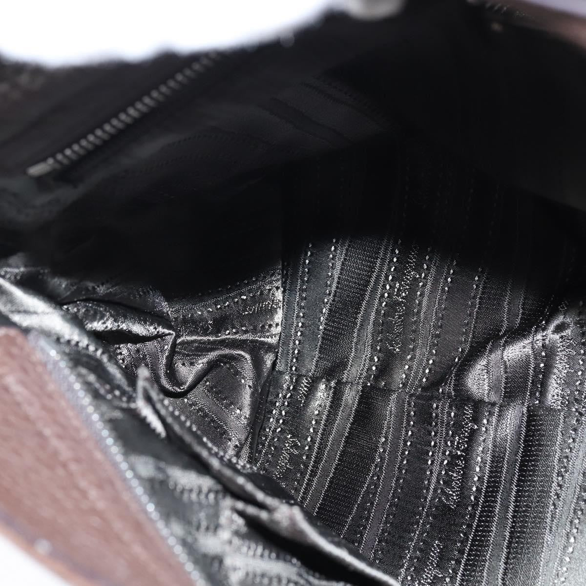 Salvatore Ferragamo Gancini handbag Leather, BROWN, LEATHER, Handbag