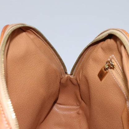 Celine Vintage Macadam Backpack Canvas and Leather, BEIGE, CANVAS, Backpack