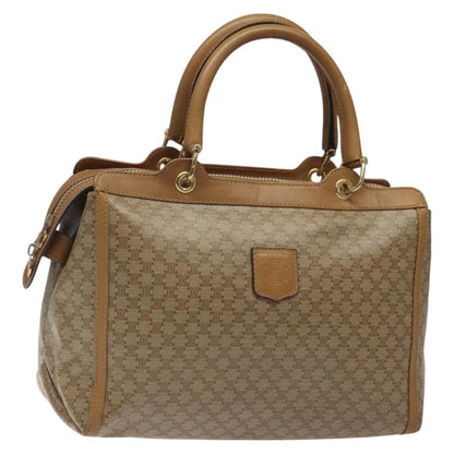 Celine Macadam Handbag Macadam with leather, BEIGE, CANVAS, Handbag