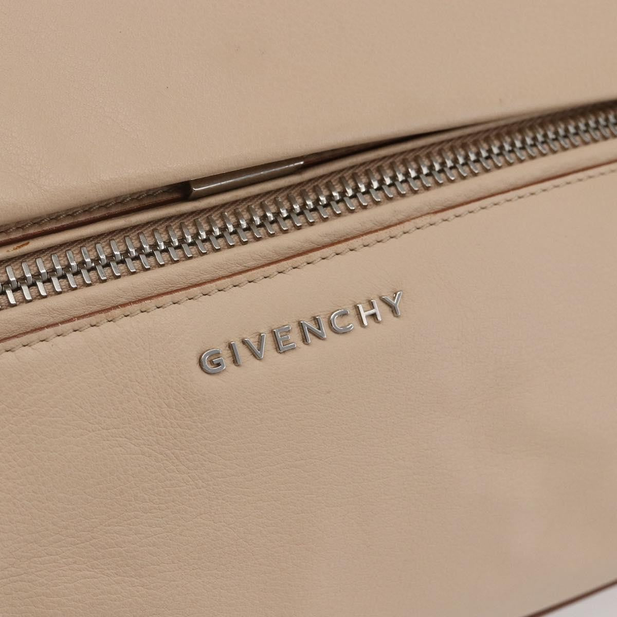 Givenchy Pandora Pure Satchel Leather, BEIGE, LEATHER, Handbag