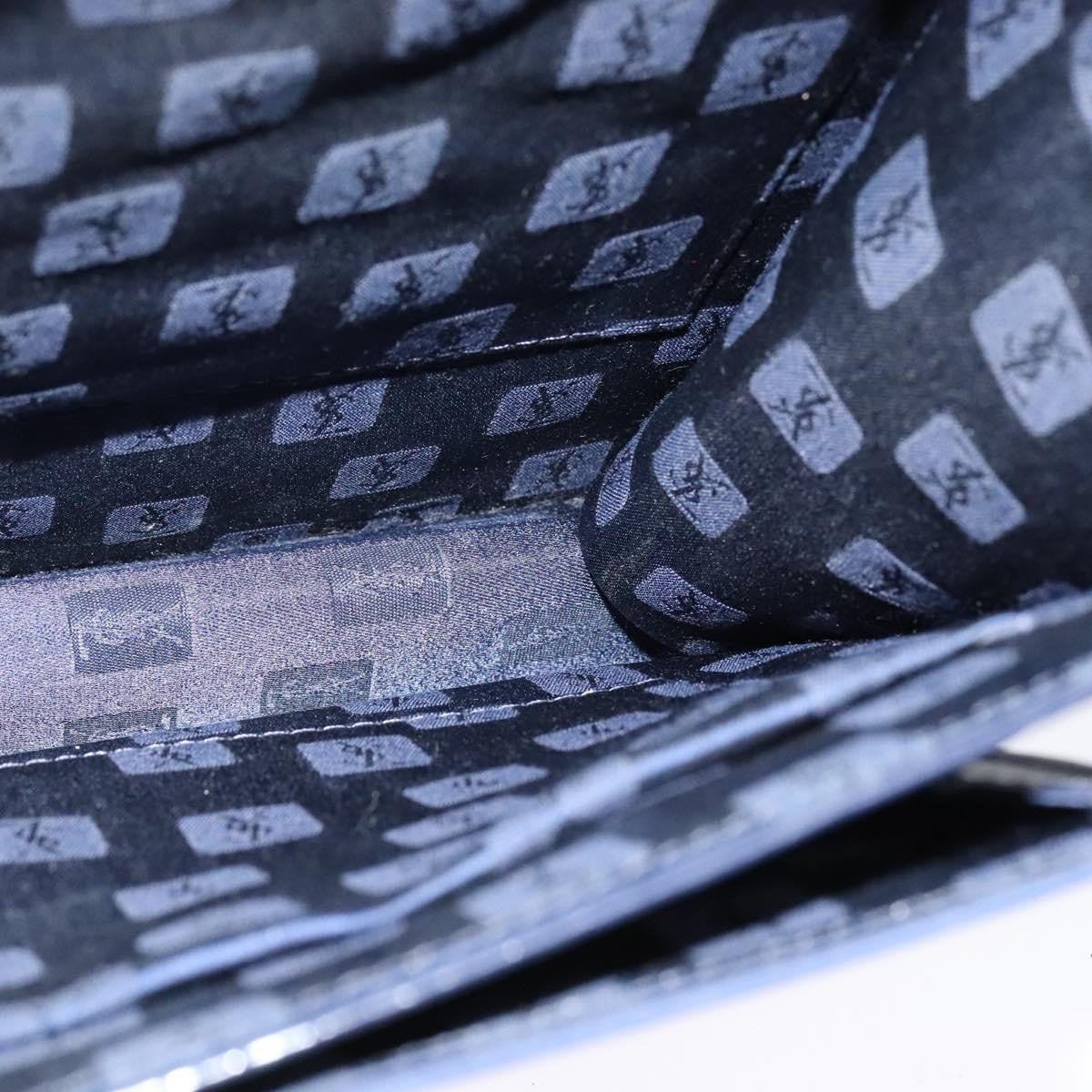 Saint Laurent Vintage Shoulder Bag Leather, BLUE, LEATHER, Shoulder bag