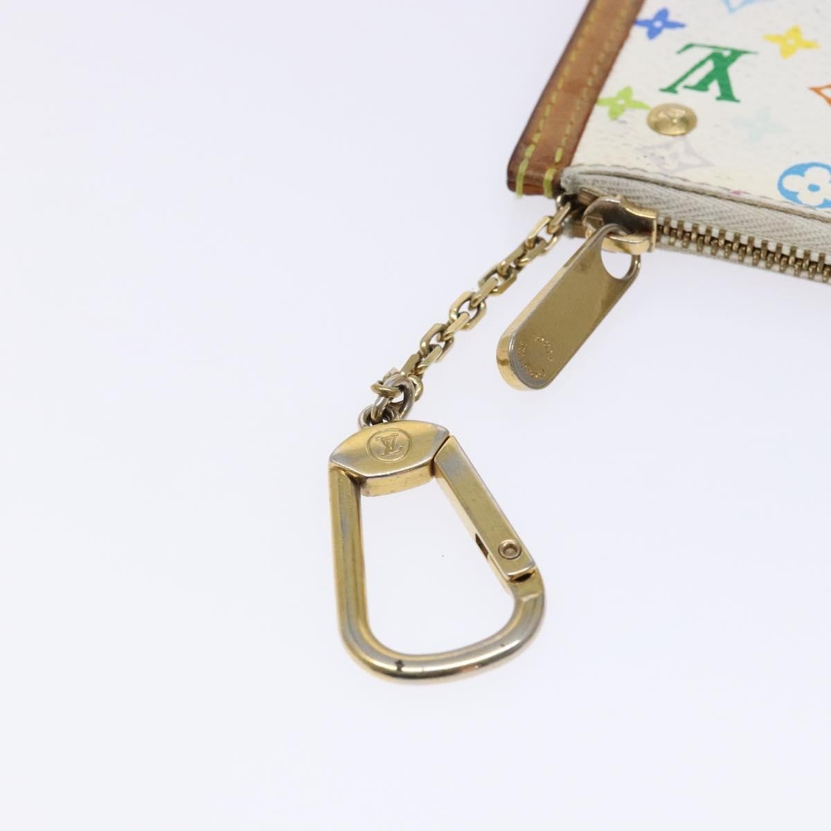 Louis Vuitton Pochette Clés Monogram Canvas, WHITE, CANVAS, Wallets