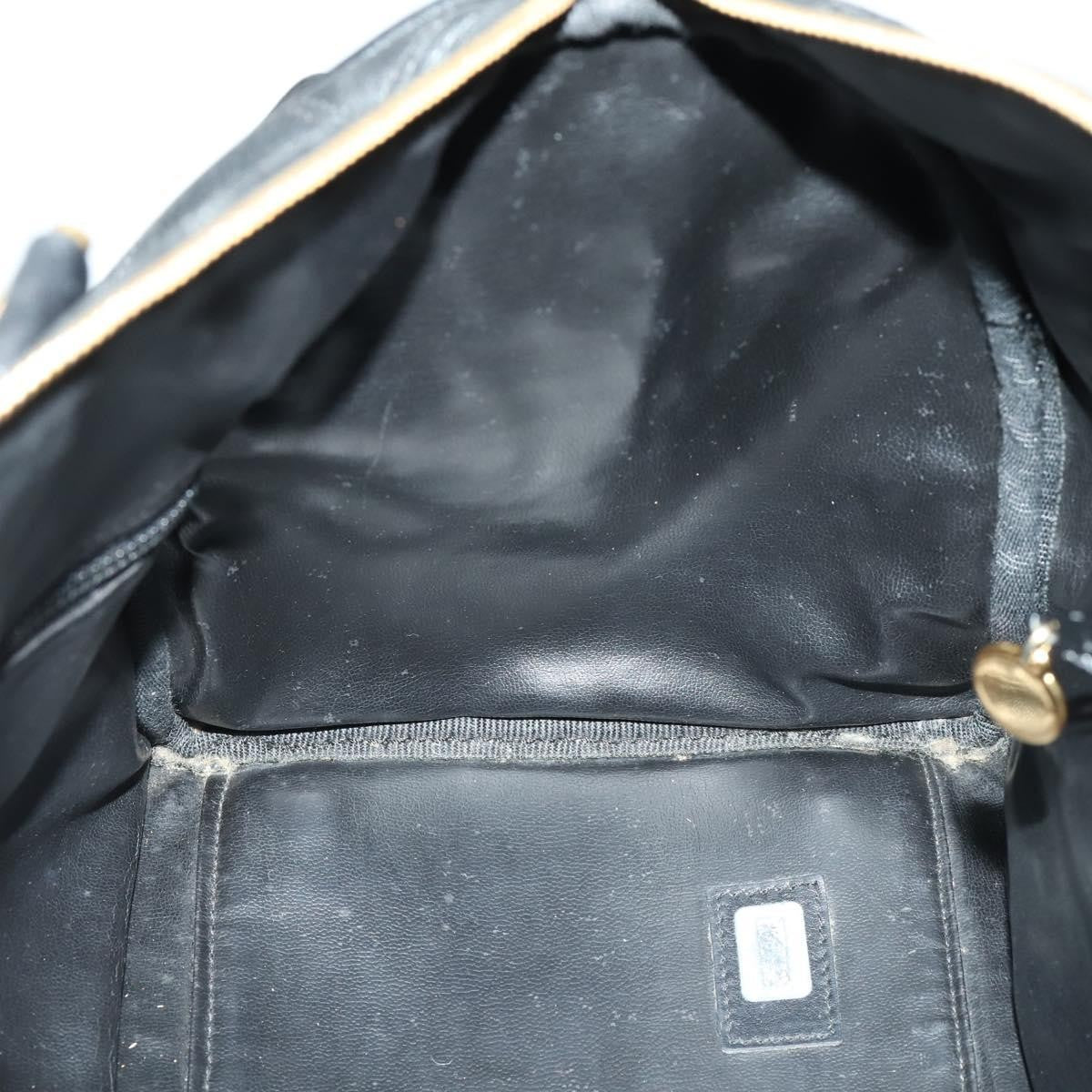 Chanel Vintage Diamond Stitch Boston Bag Quilted Lambskin, BLACK, LEATHER, Travel bag