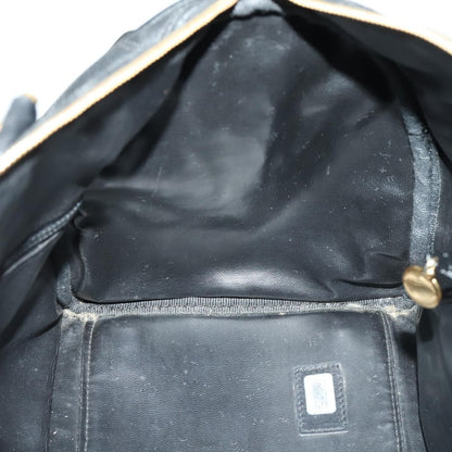 Chanel Vintage Diamond Stitch Boston Bag Quilted Lambskin, BLACK, LEATHER, Travel bag