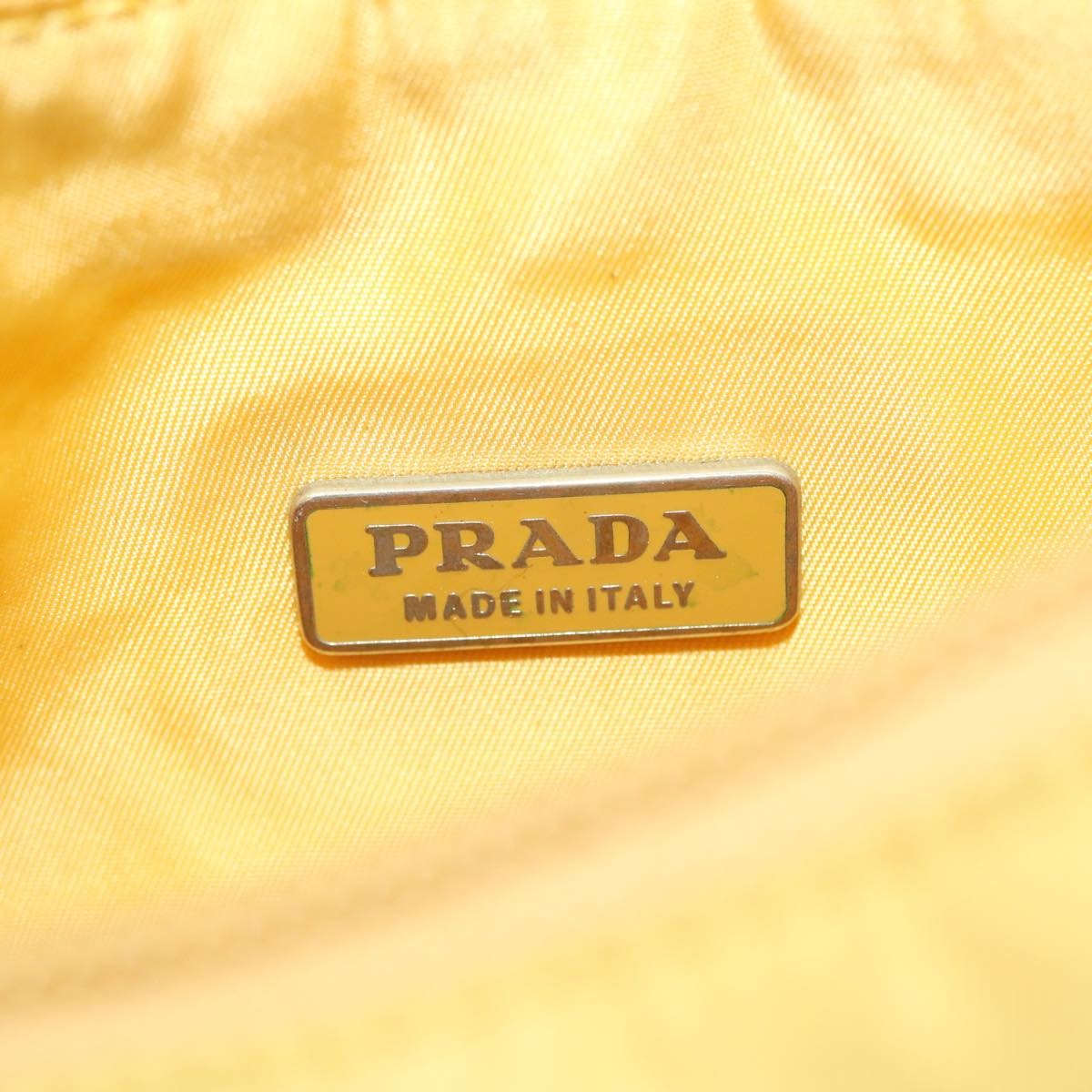 Prada Hobo Tessuto, YELLOW, NYLON, Clutche & pouche