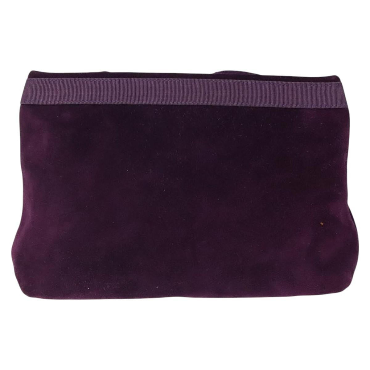 Salvatore Ferragamo Vala Shoulder Bag Suede, PURPLE, SUEDE, Shoulder bag