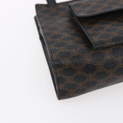 Celine Vintage Macadam Shoulder Bag Canvas, BLACK, CANVAS, Shoulder bag