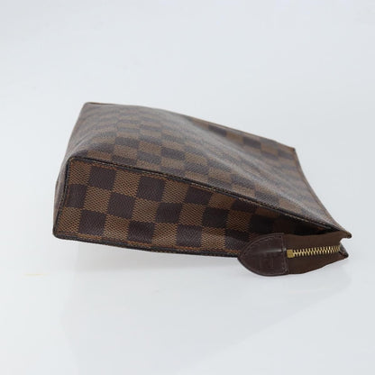 Louis Vuitton Toiletry Pouch Damier, BROWN, CANVAS, Clutche & pouche
