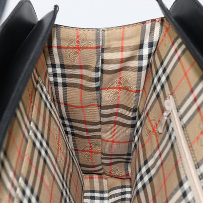 Burberry Vintage Handbag Leather, BLACK, LEATHER, Handbag