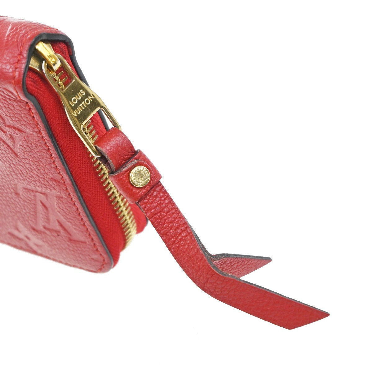 Louis Vuitton Zippy Wallet NM Leather Empreinte, RED, LEATHER, Wallets