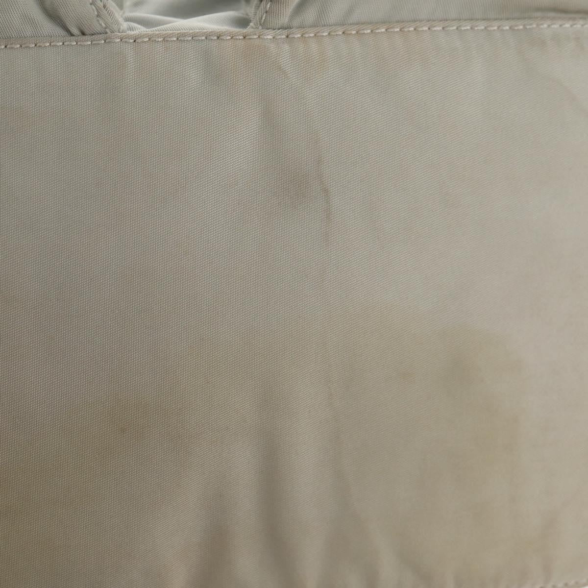 Prada Double Pocket Backpack Chain Shoulder Bag Re-Nylon, GRAY, NYLON, Backpack