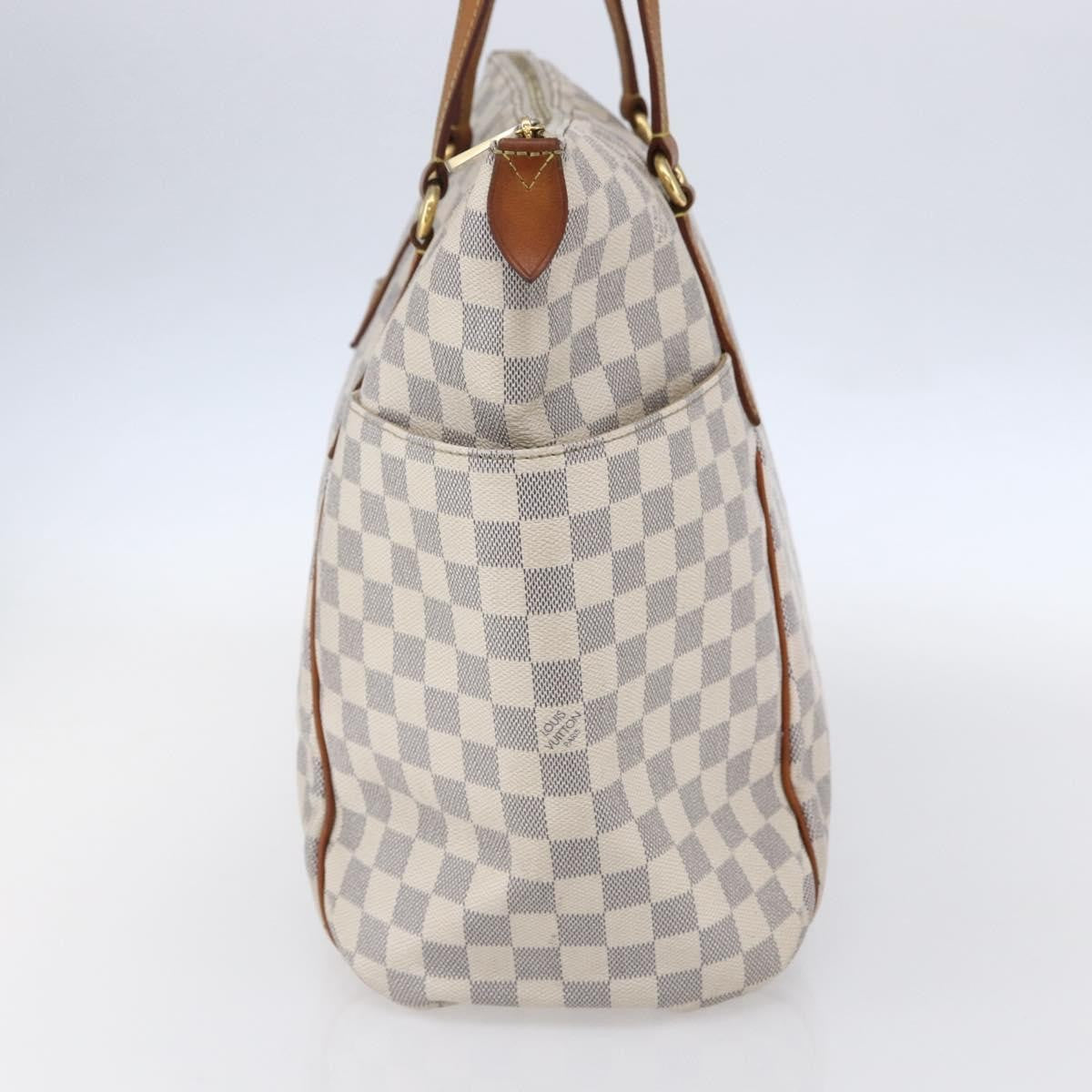 Louis Vuitton Totally Handbag Damier azur, WHITE, CANVAS, Tote bag