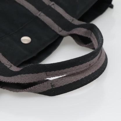Hermes Fourre Tout Tote Canvas, BLACK, CANVAS, Tote bag