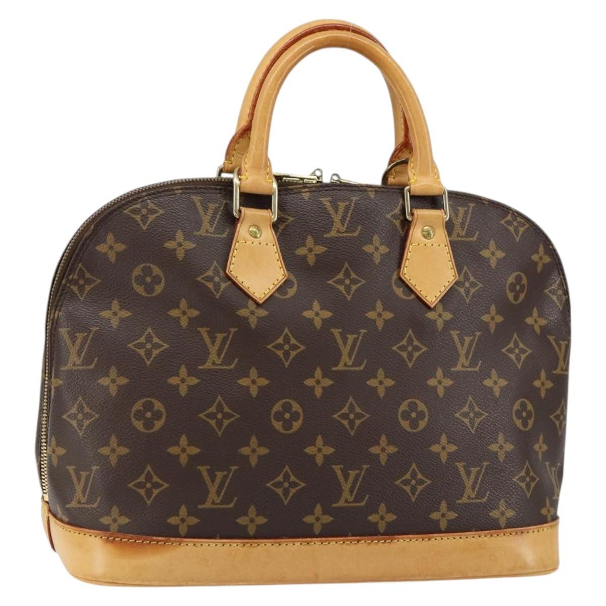 Louis Vuitton Alma Handbag Monogram Canvas, BROWN, CANVAS, Handbag