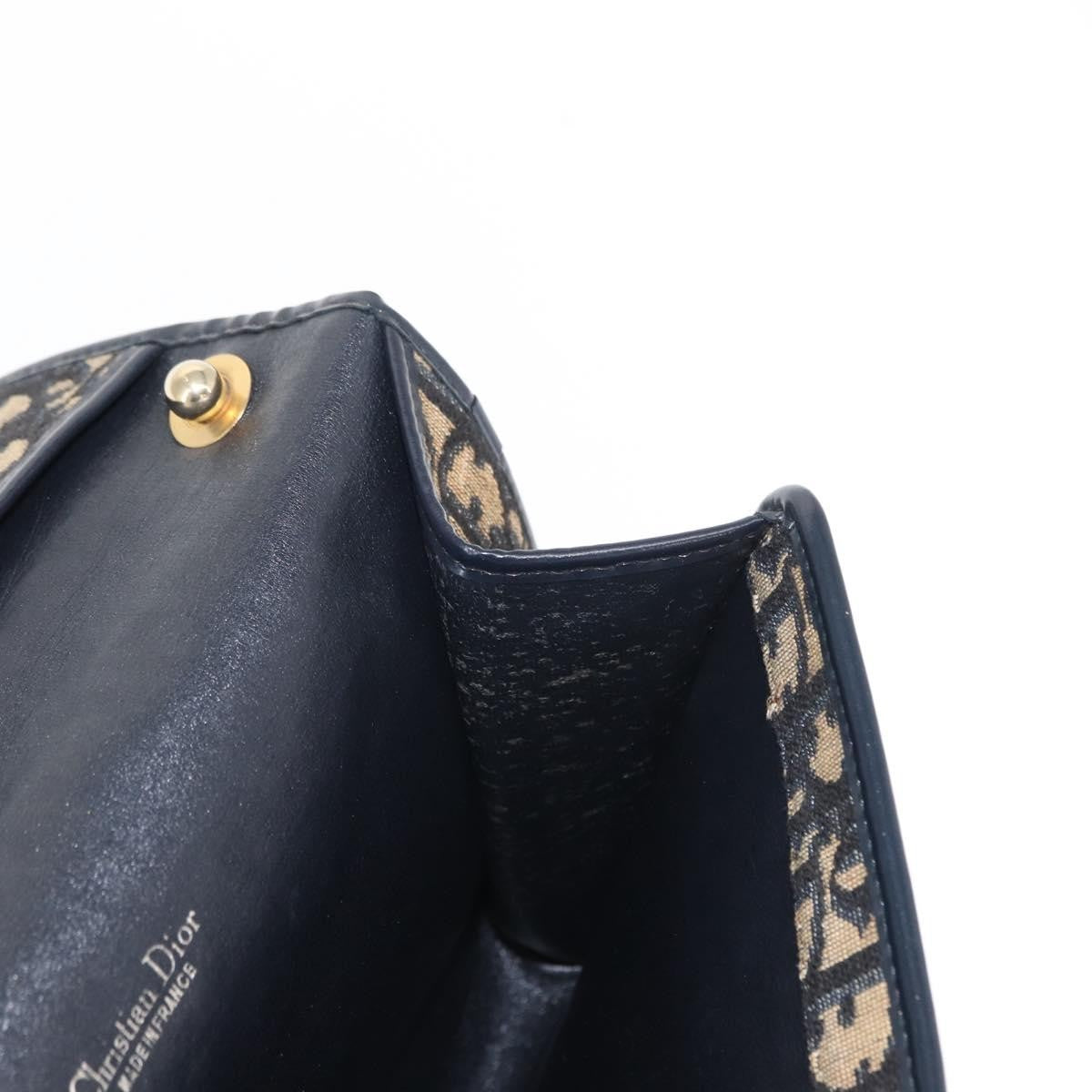 Christian Dior Vintage Trotter Shoulder Bag Canvas, NAVY, CANVAS, Shoulder bag