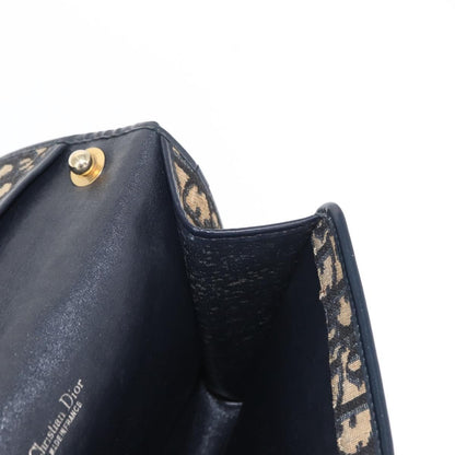 Christian Dior Vintage Trotter Shoulder Bag Canvas, NAVY, CANVAS, Shoulder bag