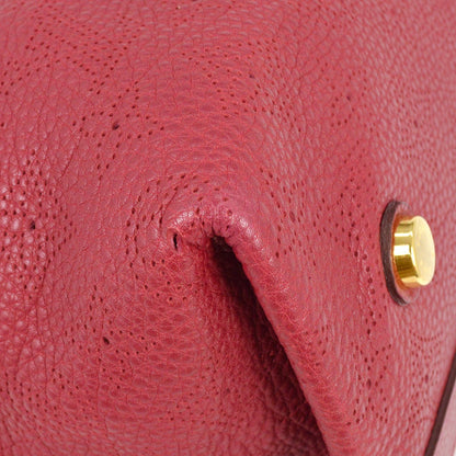 Louis Vuitton Cirrus Handbag Mahina Leather, RED, LEATHER, Handbag