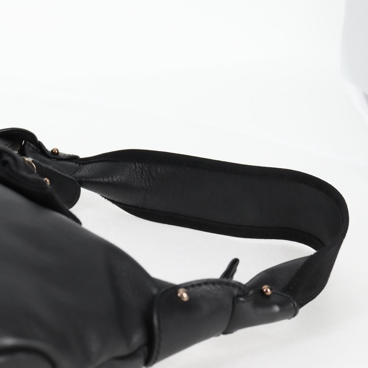 Salvatore Ferragamo Vala Shoulder Bag Leather, BLACK, LEATHER, Shoulder bag