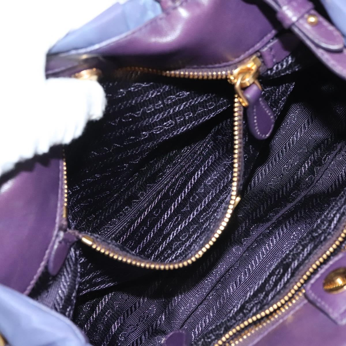 Prada Bow Tote Tessuto, PURPLE, NYLON, Handbag