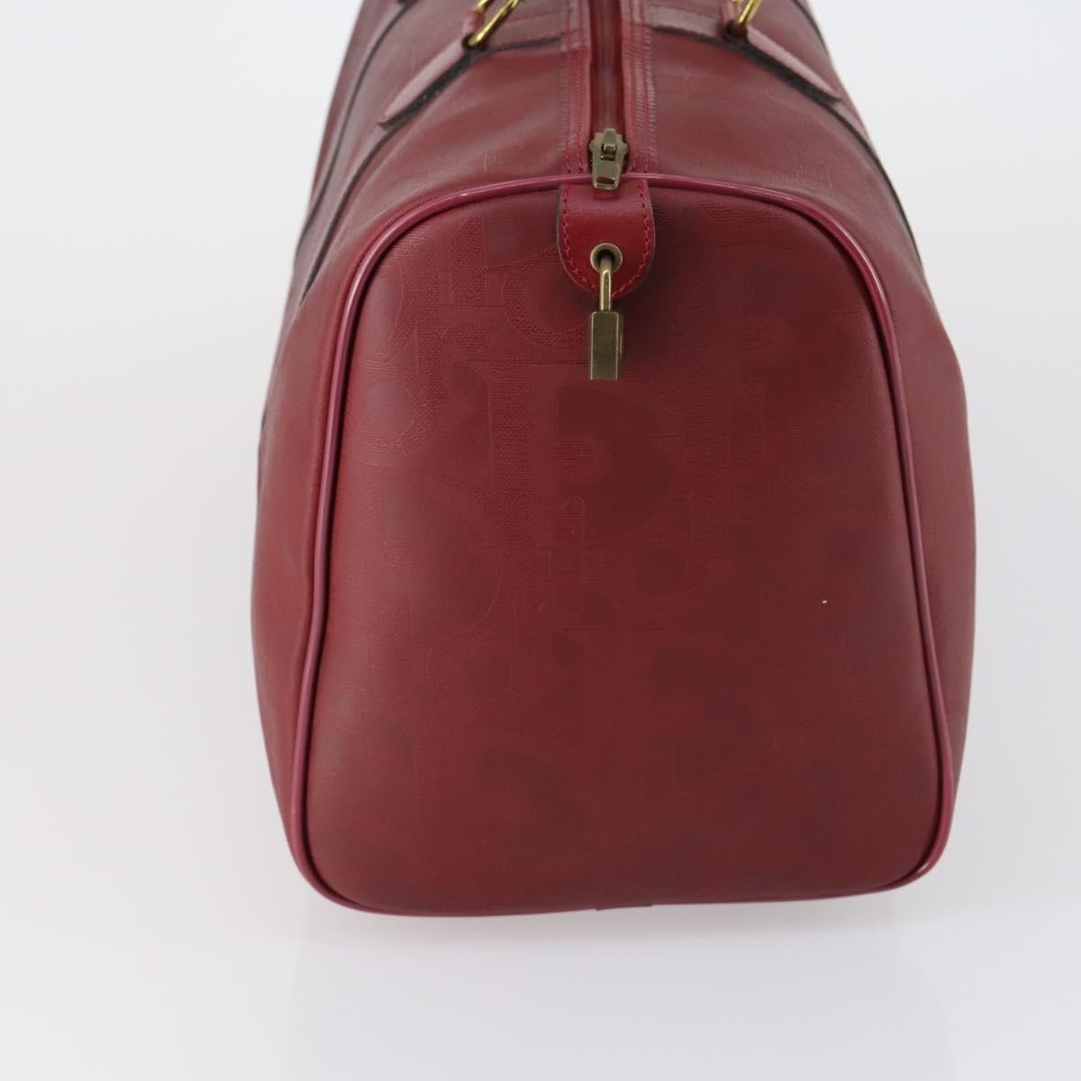 Christian Dior Vintage Trotter Duffle Bag Diorissimo Canvas, RED, PVC, Travel bag