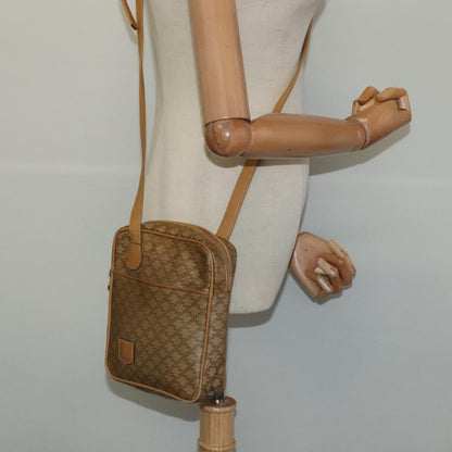Celine Vintage Macadam Shoulder Bag Canvas, BEIGE, CANVAS, Shoulder bag