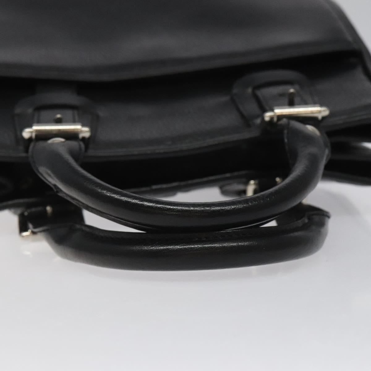 Burberry Vintage Handbag Leather, BLACK, LEATHER, Handbag