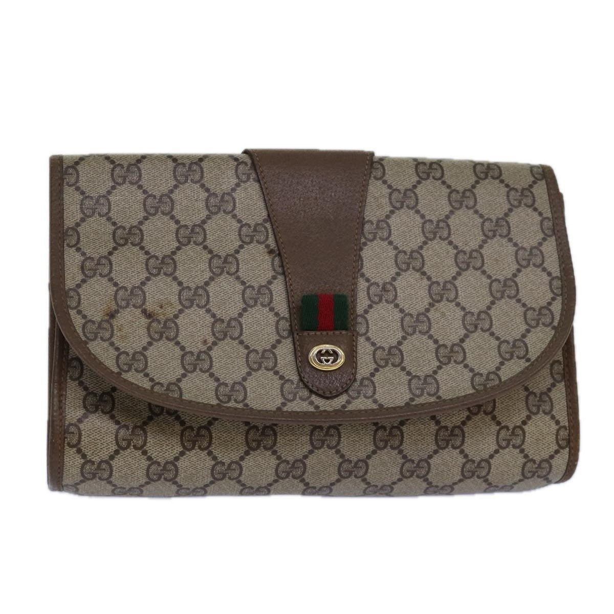 Gucci Vintage old clutch Canvas, BEIGE, CANVAS, Clutche & pouche