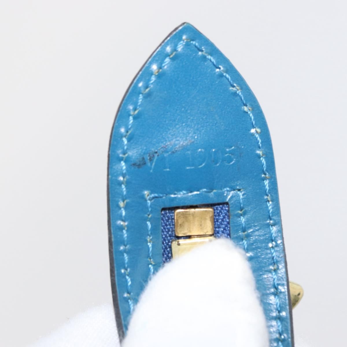 Louis Vuitton Saint Jacques Handbag Epi Leather, BLUE, LEATHER, Shoulder bag