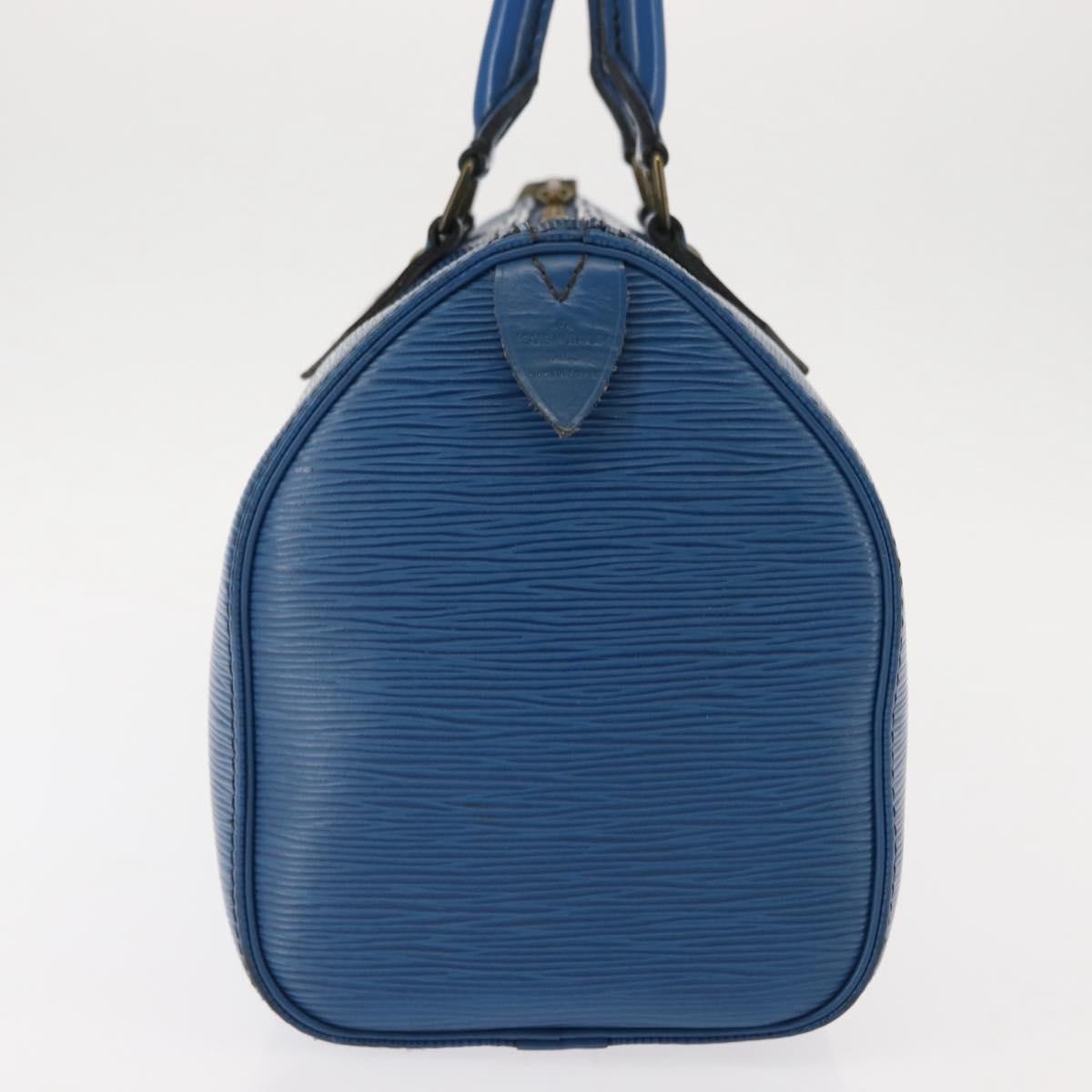 Louis Vuitton Speedy Handbag Epi Leather, BLUE, LEATHER, Handbag