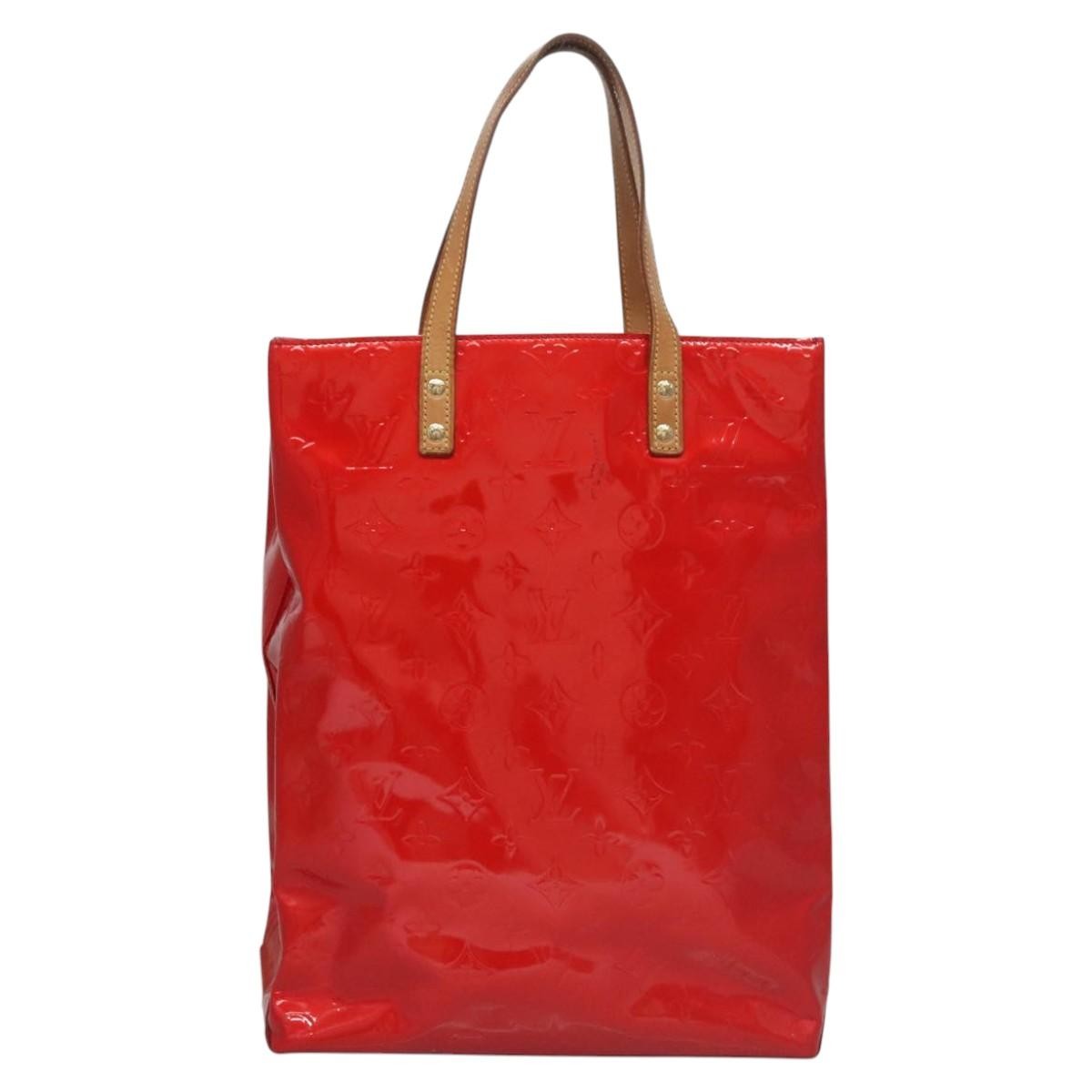Louis Vuitton Reade Handbag Monogram Vernis, RED, PATENT_LEATHER, Handbag