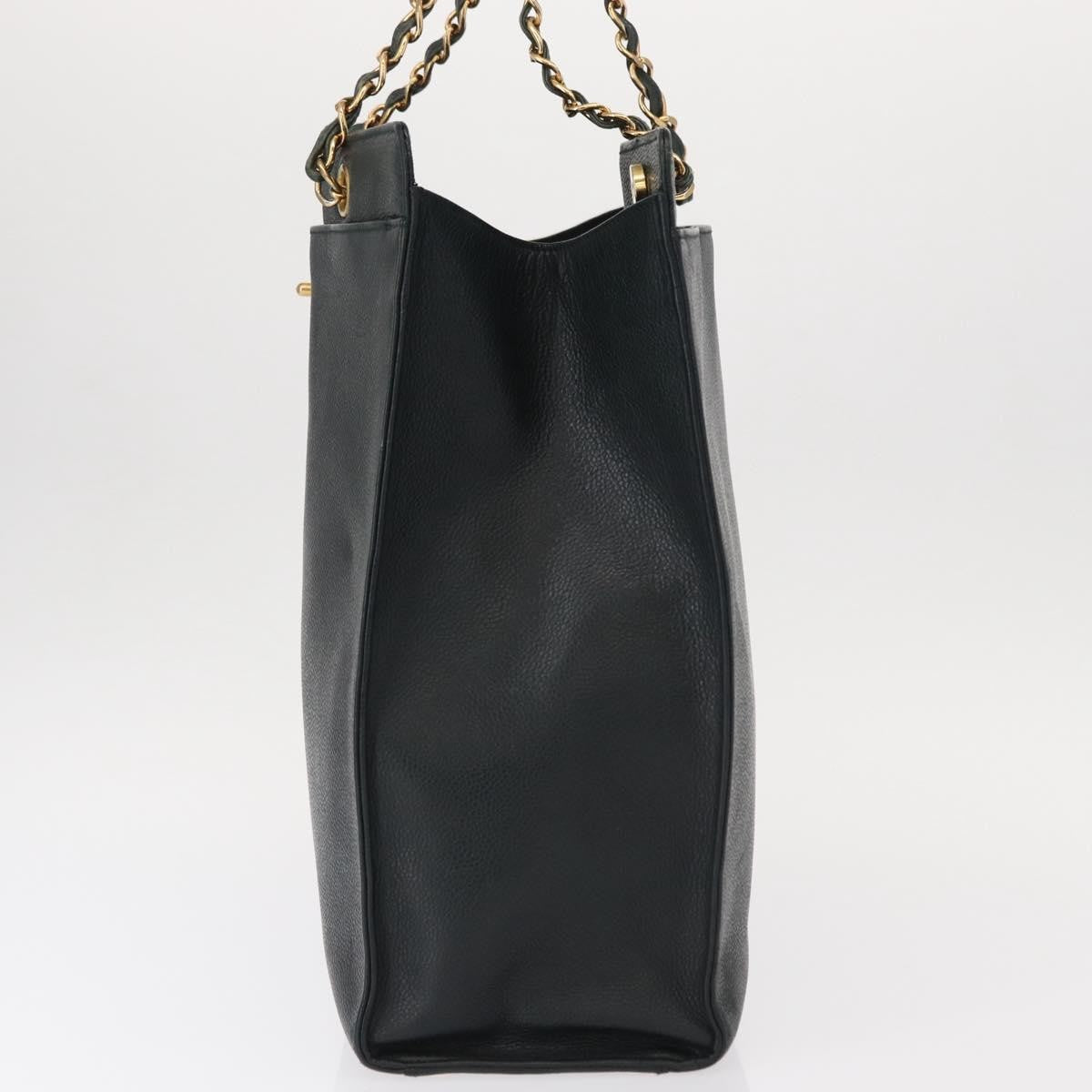 Chanel Vintage CC Lock Pocket Chain Tote Caviar, GREEN, LEATHER, Handbag