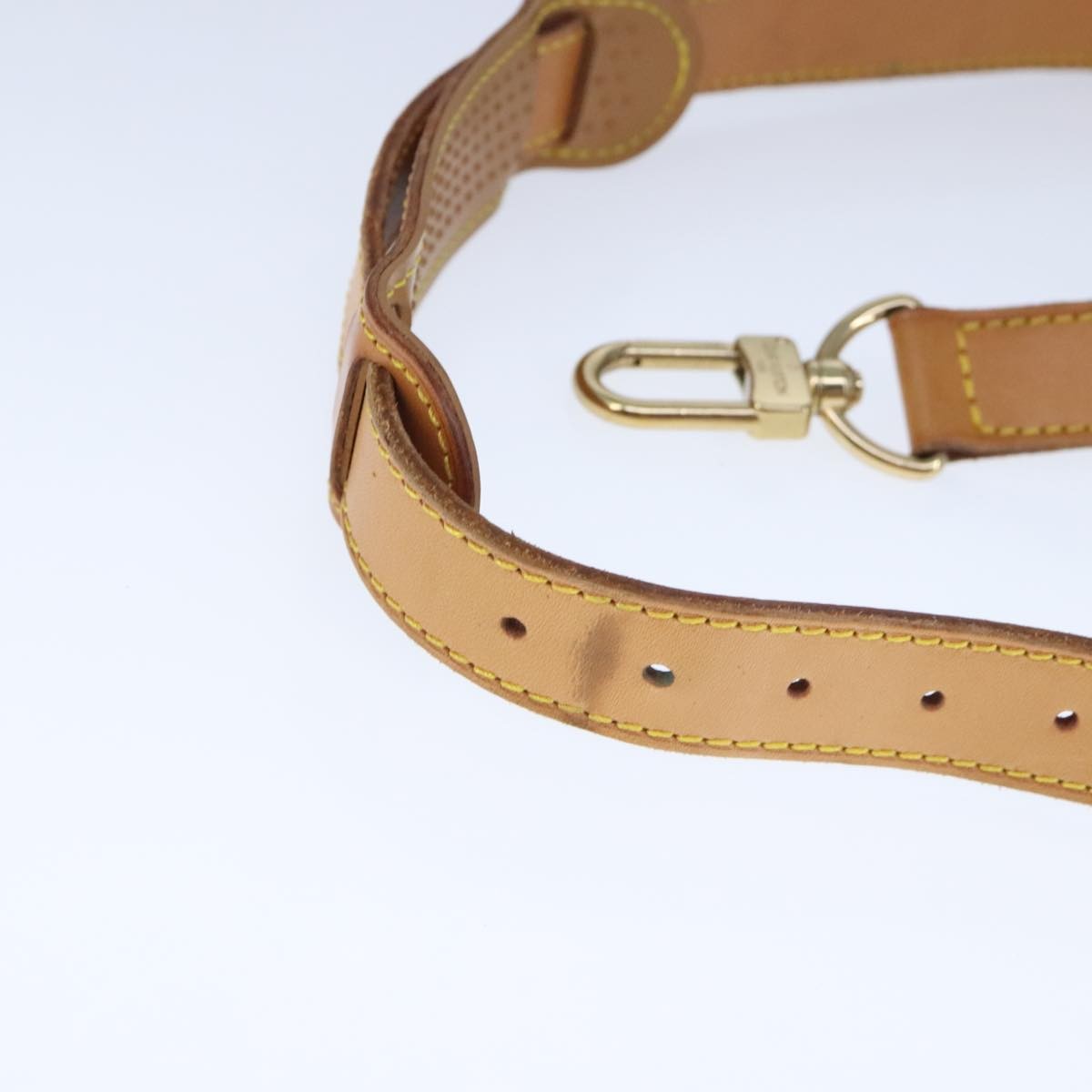 Louis Vuitton Adjustable Shoulder Strap Leather, BEIGE, LEATHER, Straps