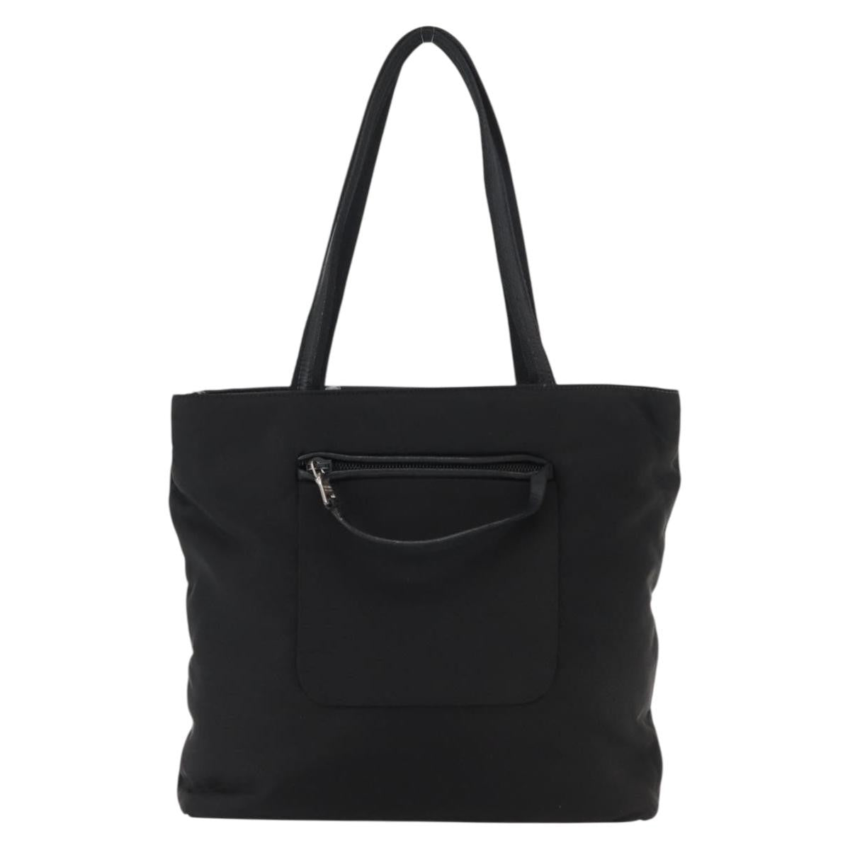 Prada Vintage Tote Nylon, BLACK, NYLON, Tote bag