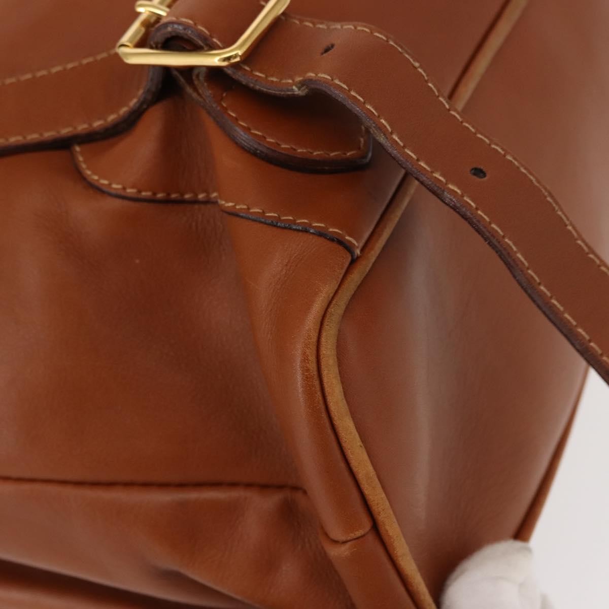 Gucci Vintage Bamboo Backpack Leather, BROWN, LEATHER, Backpack