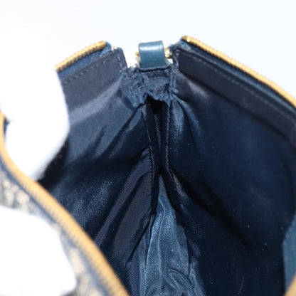 Christian Dior Vintage Saddle Bag Diorissimo Canvas, NAVY, CANVAS, Clutche & pouche