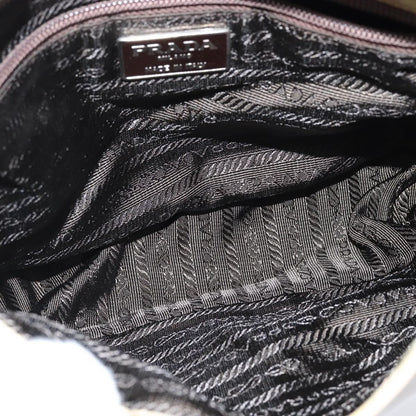 Prada Vintage Shoulder Bag Leather, BEIGE, LEATHER, Shoulder bag